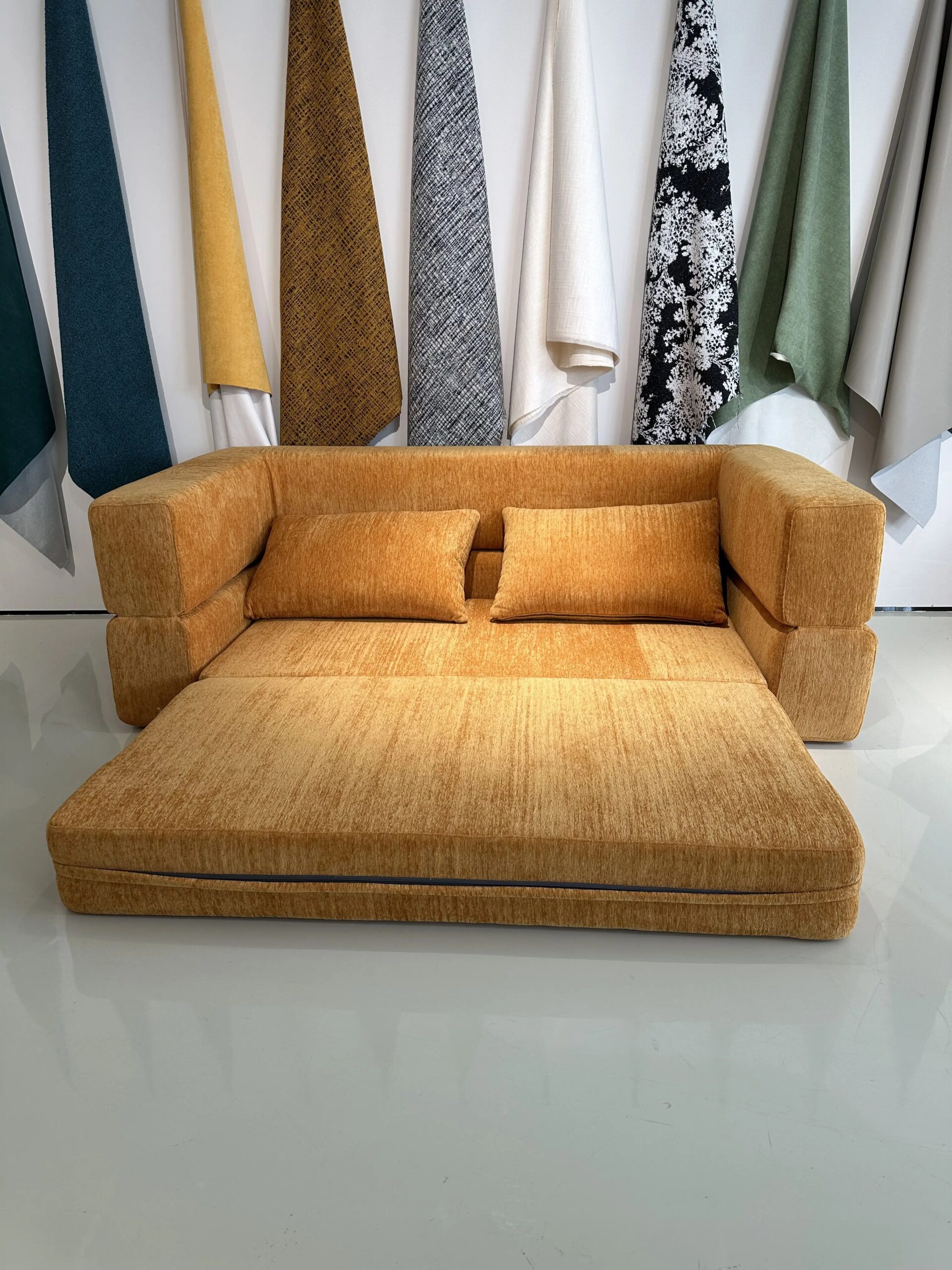Convertible-Chenille-Minimalist-Folding-Sofa-Modular-Extendable