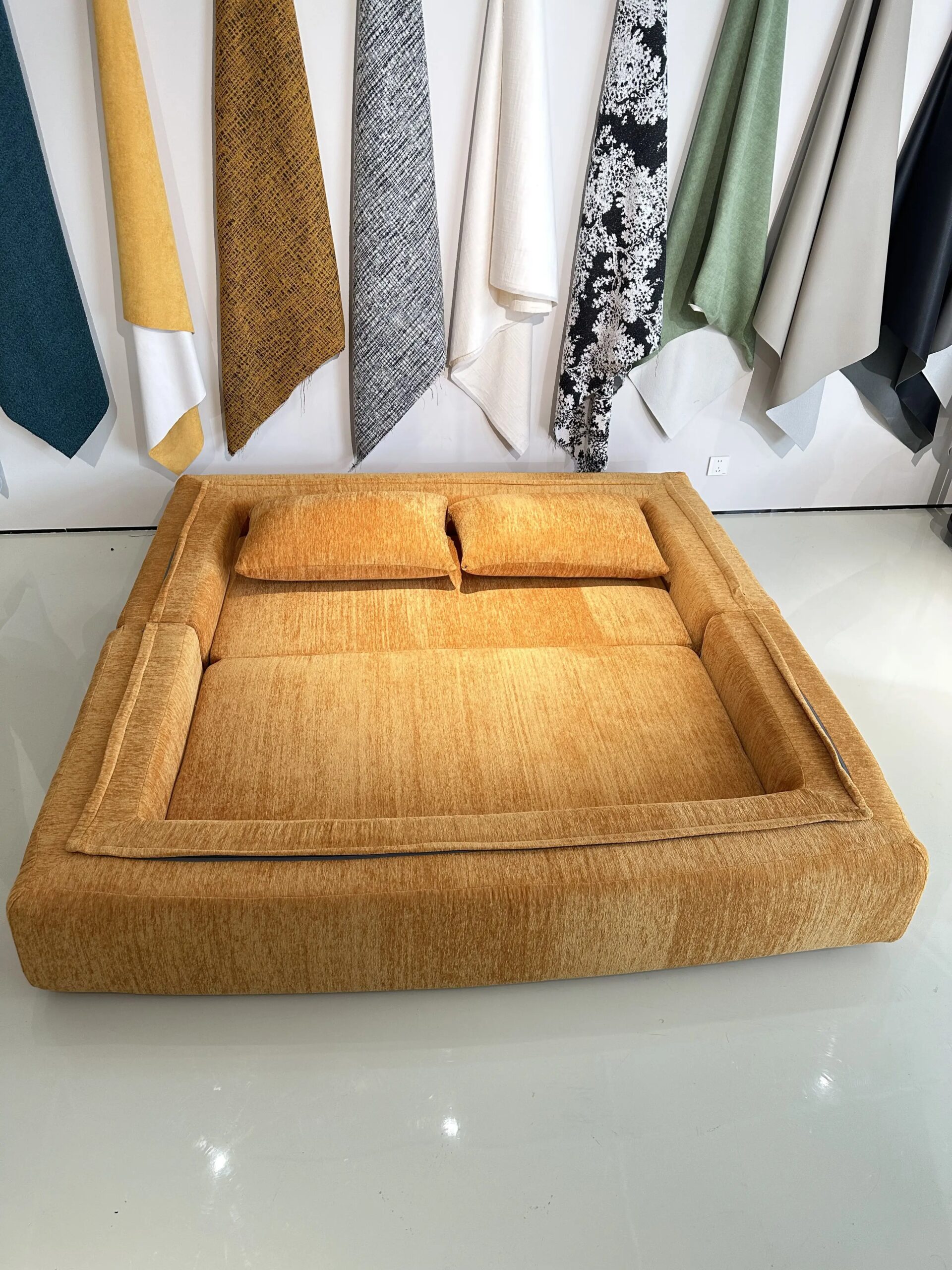 Convertible-Chenille-Minimalist-Folding-Sofa-Modular-Extendable