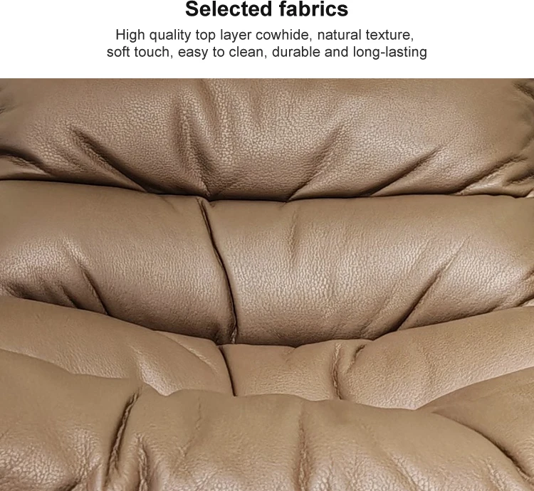 Italian Luxury Living Room Chaise Lounge Modern Minimalist Leather Recliner Comfortable Balcony Sofa Apartment Bedroom Home