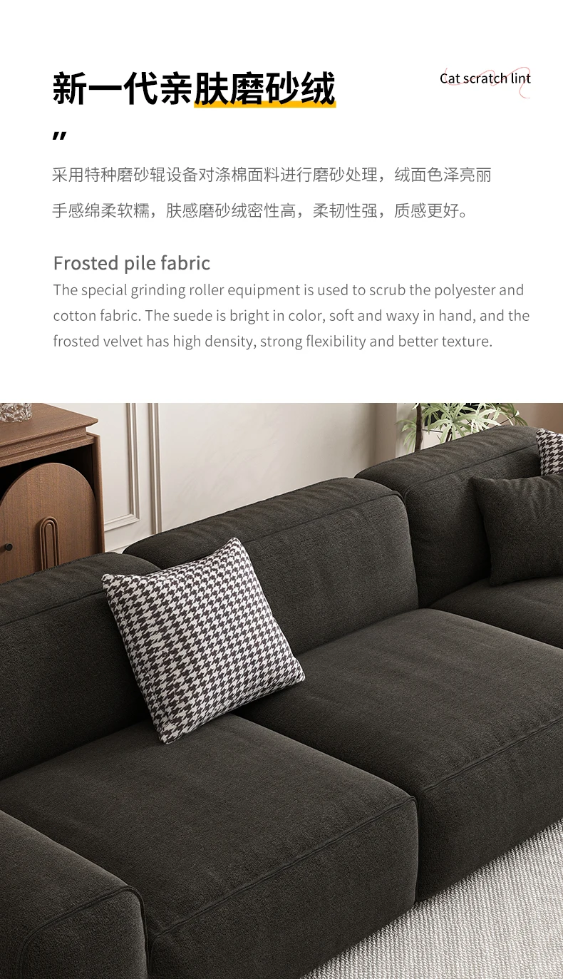 Home Furniture Easy Assembly High Density Sponge Compression Corner Sofa Set Square Shape Foldable Minimalist Apartment Villa