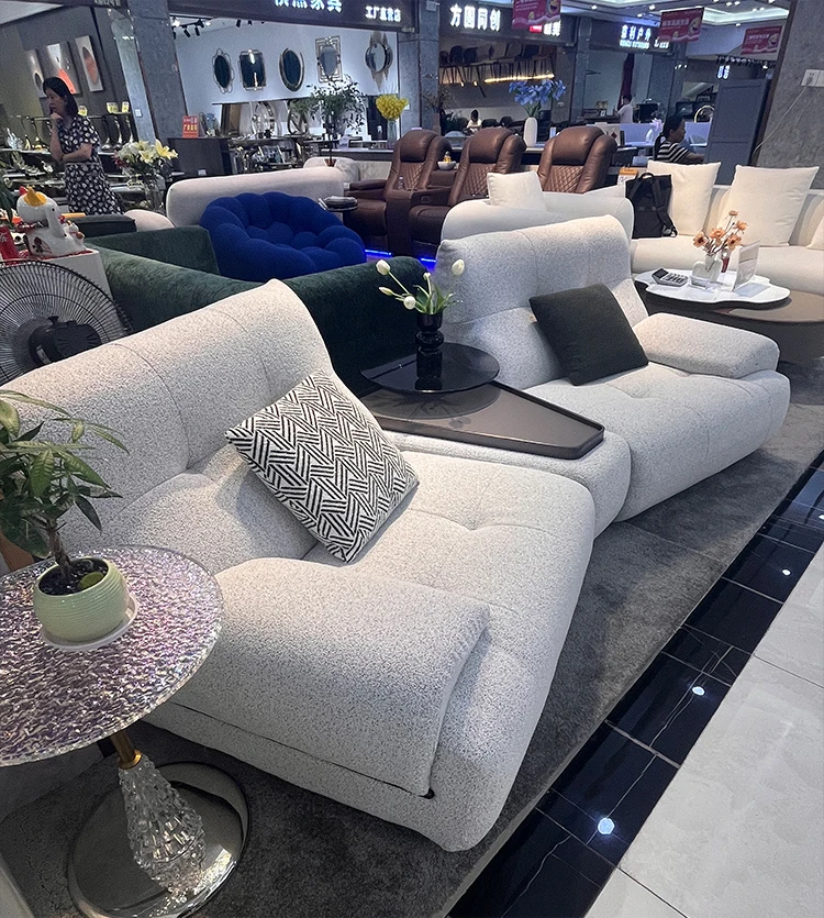 Italian Designer Minimalist Corner Two Seat Sponge Sofa Fabric Cover Customizable Wood Legs Elegant Living Room Decor for Hotel