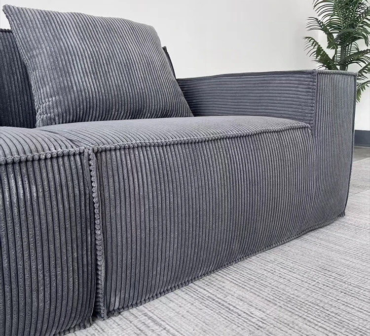 Modern Vacuum Compressed Sofa Tofu Height Density Sponge Modular Sofa for Living Room Cord Sofa