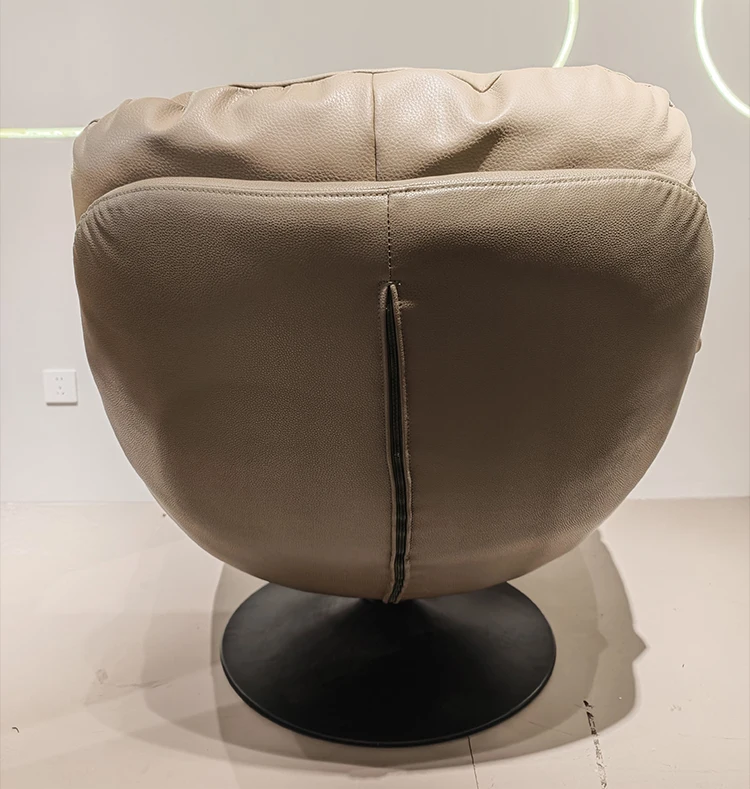 Nordic Modern Style Genuine Leather Soft Single Swivel Eggshell Lazy Recliner Living Room Furniture