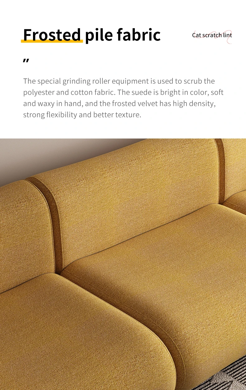 Convertible Sectional Sofa Bed Fabric Sponge Filled Apartment Use L-Shaped Frameless Boneless Compression Sofa Foldable