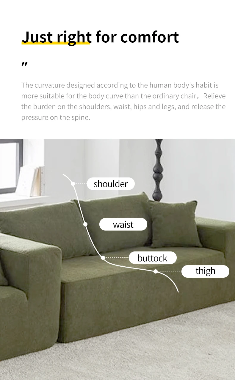 Customized Convertible Modular Sectional Sofa Compressed Fabric Sponge for Villa Living Room Decorative Wholesale Vacuum