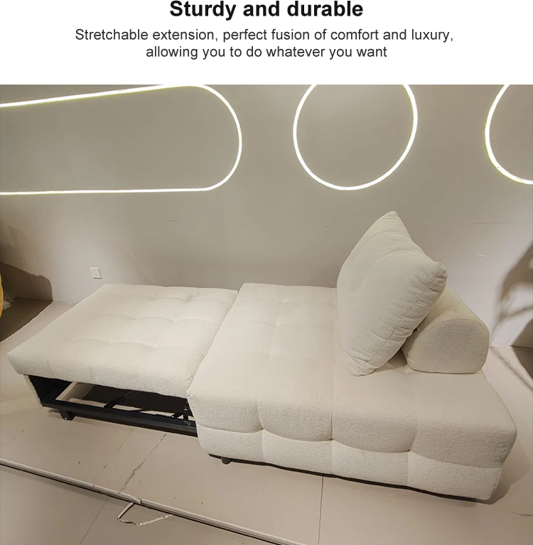 Hot Sales Modern Minimalist Foldable Fabric Sofa Bed for Bedroom and Outdoor Use Small Apartment Living Room