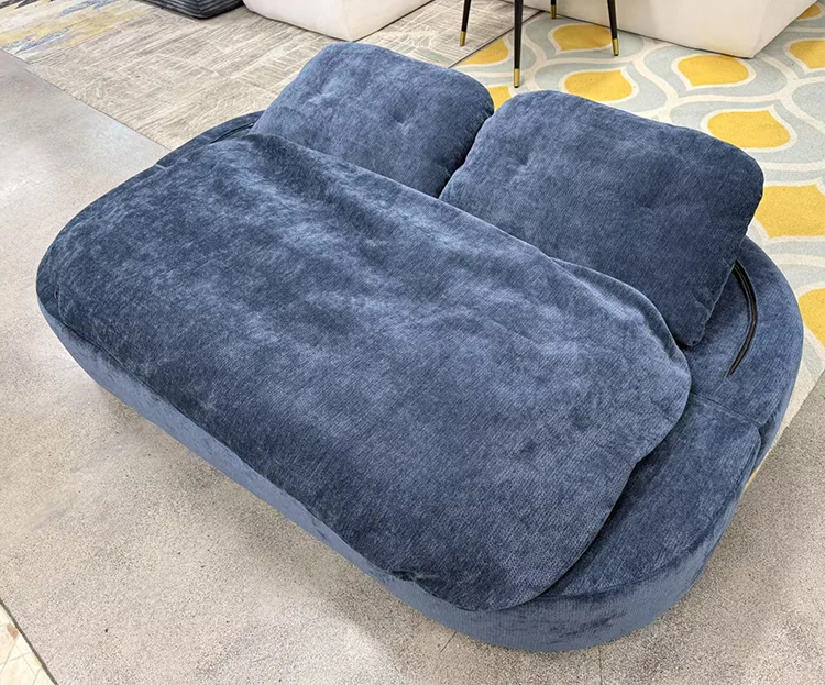 High Resilience Memory Foam Reclining Sofa Bed Set Anti-Wrinkle Flannel Fabric Minimalist Apartment Living Room School Villa