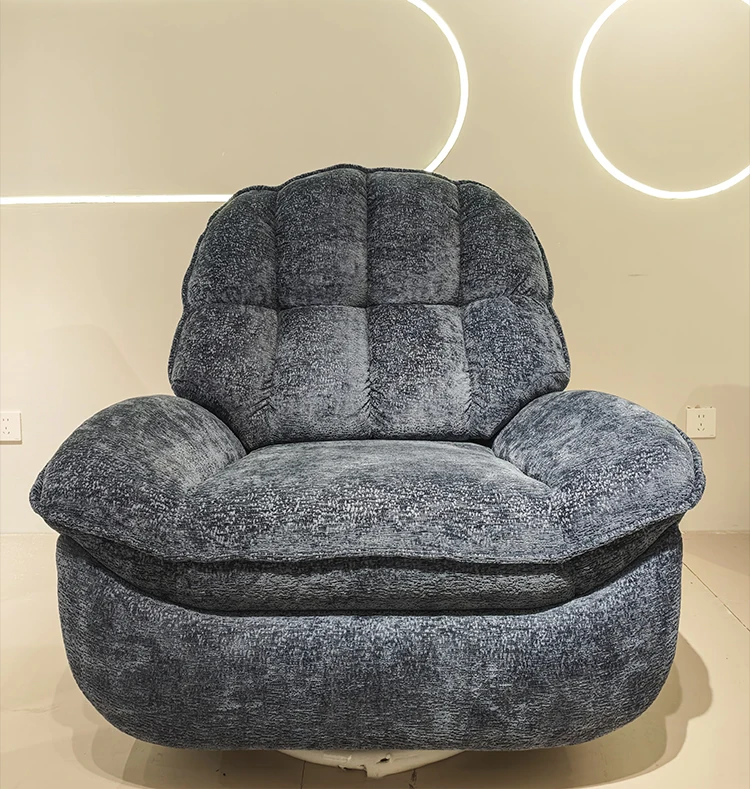 Modern Electric Single Seater Recliner Chair for Small Spaces Bean Bag Sofa with Rocking Sleeper & Cabin Functions for Bedroom
