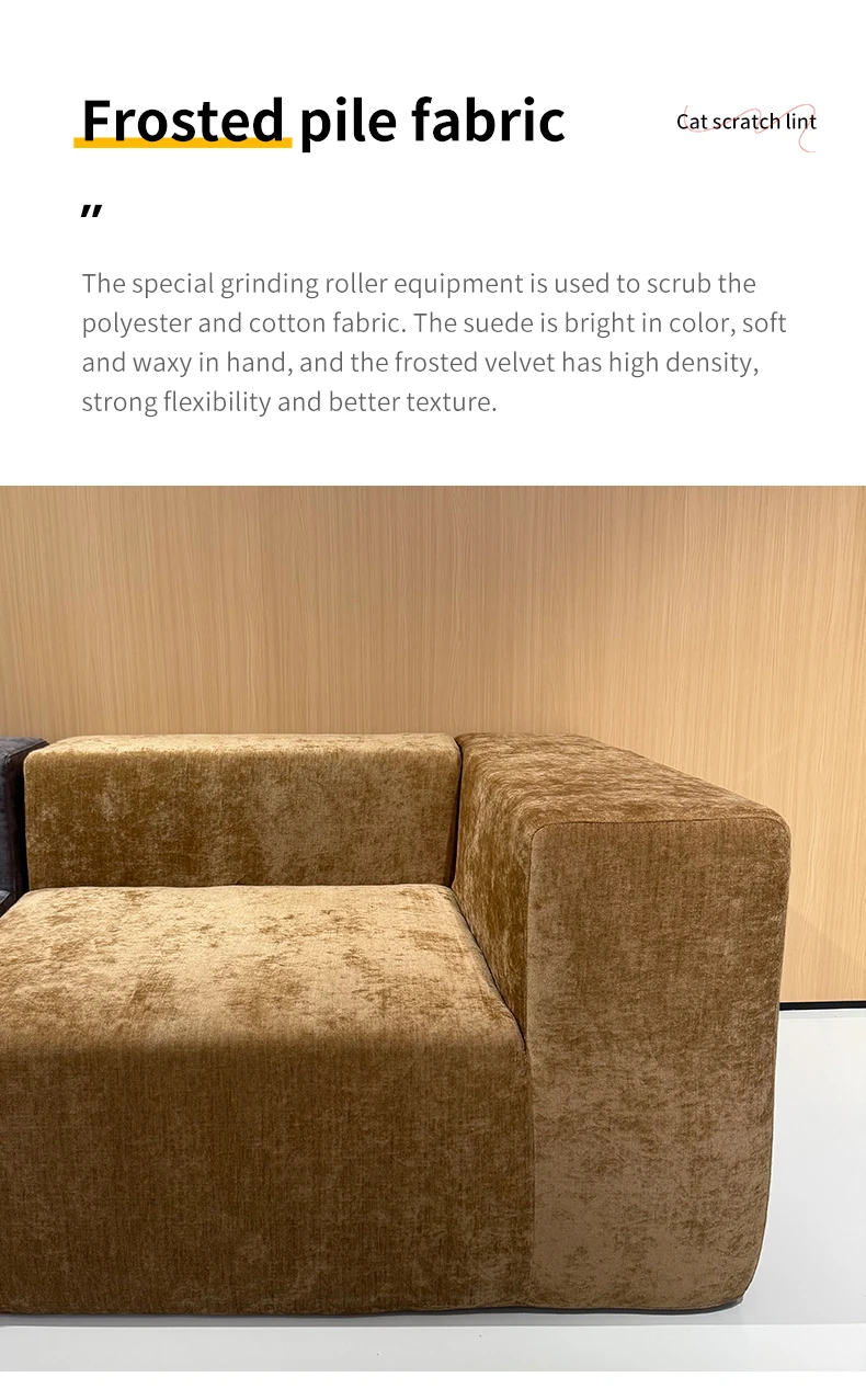 Nordic European Minimalist Sectional Couch Modular Compression Living Room Sofa with Square Shape Vacuum Compressed