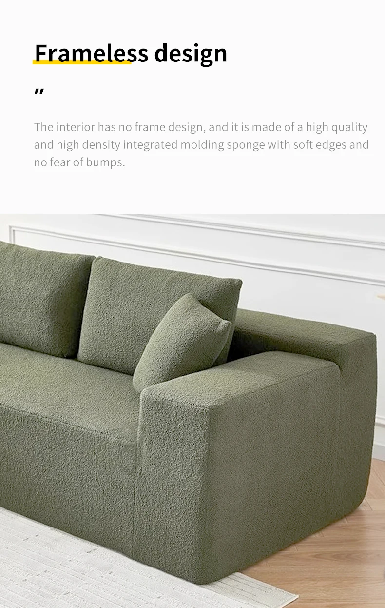 Customized Convertible Modular Sectional Sofa Compressed Fabric Sponge for Villa Living Room Decorative Wholesale Vacuum