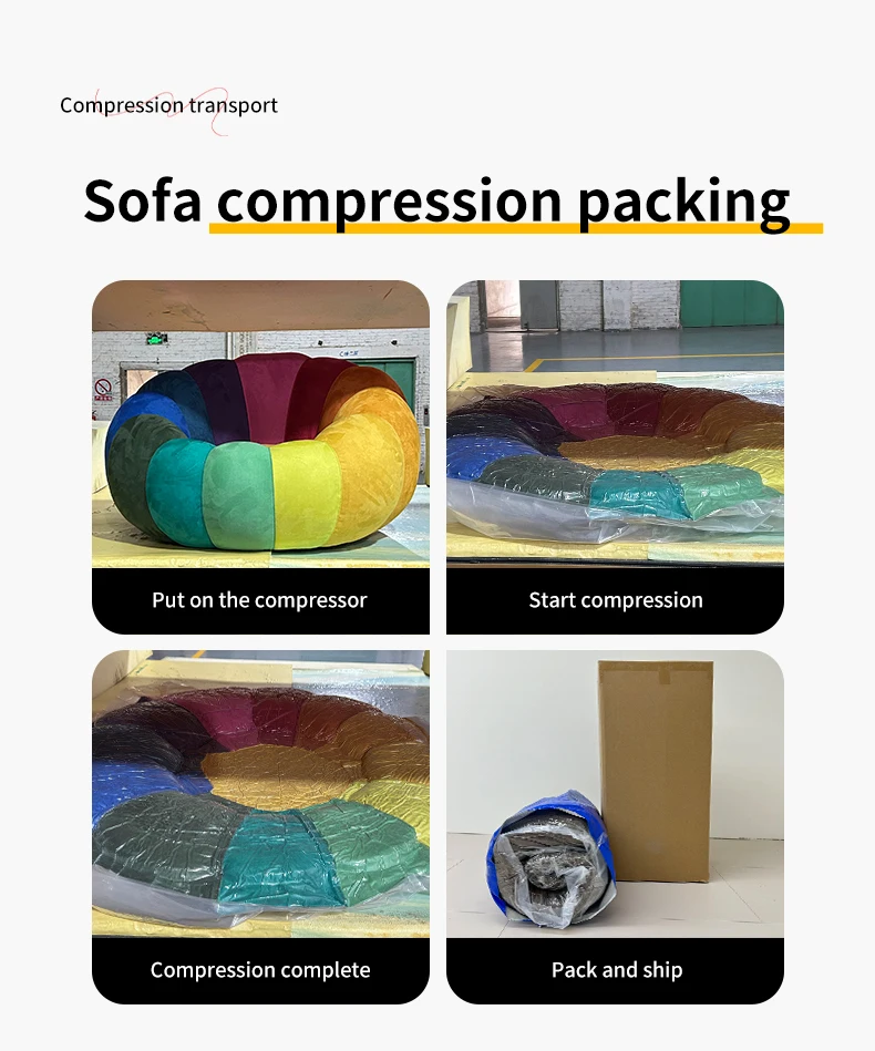 Factory Direct Modern Tufted Single Seat Sponge Fabric Compression Sofa for Large Villa Apartment Living Room Feature