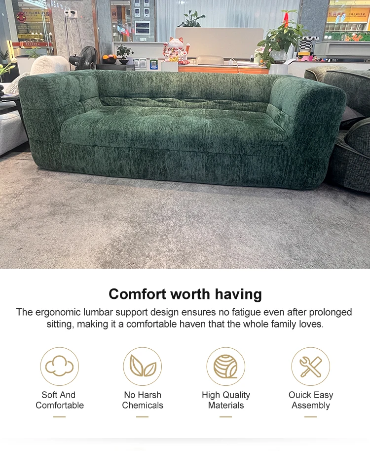 Best Selling Italian Minimalist Style Modern Design Caramel Cloud Compression Sofa for Home Use Including Villa Exclusive Villa