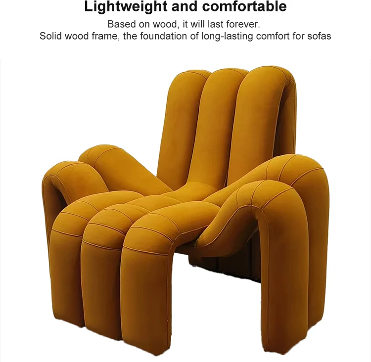 Creative Spider-Shaped Contemporary Fabric Reclining Sofa Chair Leisure Chair for Bedroom Home Office & Living Room