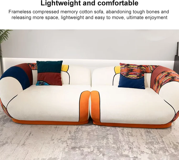 Hot Selling Nordic Modern Simple Leisure Couch Chair Latest Design Style Minimalist Fabric Special Shaped Living Room Sofa