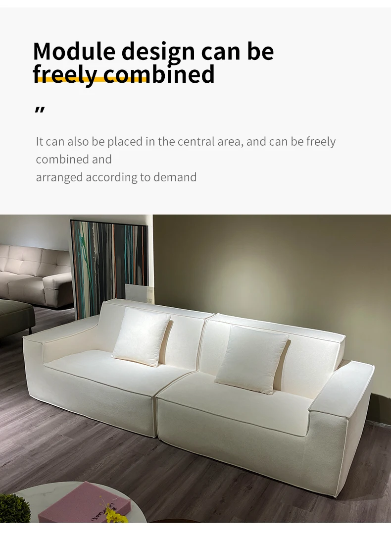 Modern Sectional Compression-Sealed Sofa Set for Hotel & Villa Stylish Living Room Furniture