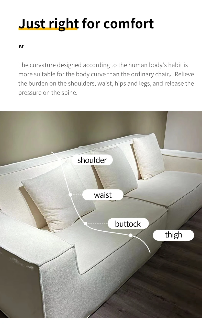 Modern Sectional Compression-Sealed Sofa Set for Hotel & Villa Stylish Living Room Furniture