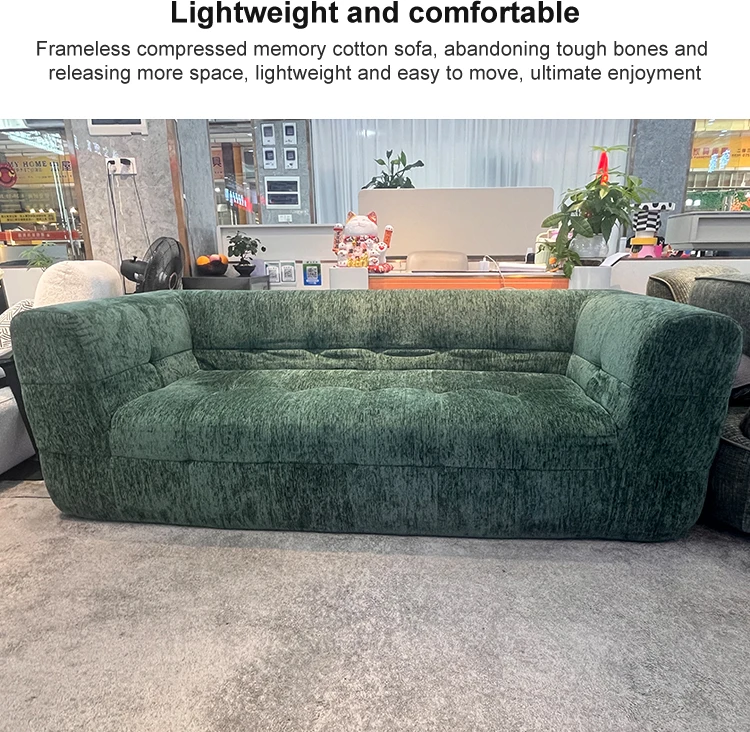 Best Selling Italian Minimalist Style Modern Design Caramel Cloud Compression Sofa for Home Use Including Villa Exclusive Villa