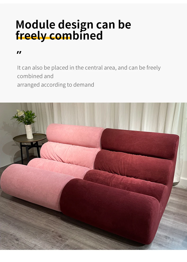 Minimalist One-Seater L-Shape Armless Cloth Sofa Removable Washable Cover Compression Vacuum Packaging Sponge Apartment Hotel