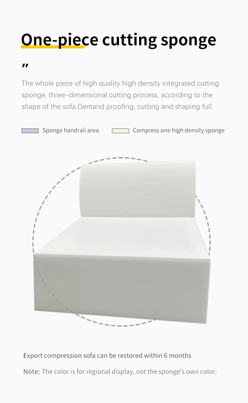 Modern 45D HR Foam Compressed Fabric High Density Reclining L-Shape Sofa Bed Set Easy Assembly Minimalist Living Room Hotel