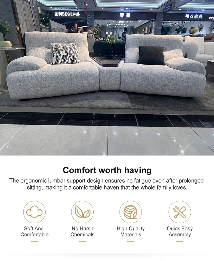 Italian Designer Minimalist Corner Two Seat Sponge Sofa Fabric Cover Customizable Wood Legs Elegant Living Room Decor for Hotel