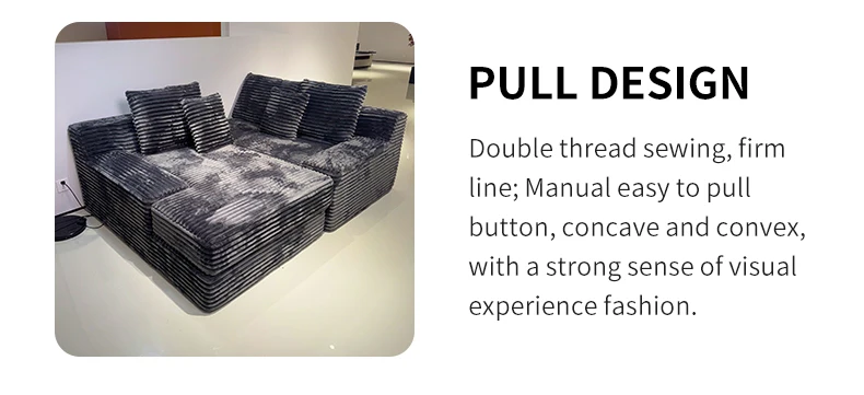 Modern New Design Modular Compressed Sofa Bed for Living Room Square Shape Wholesaled by Factory-for Apartment Mall and Villa