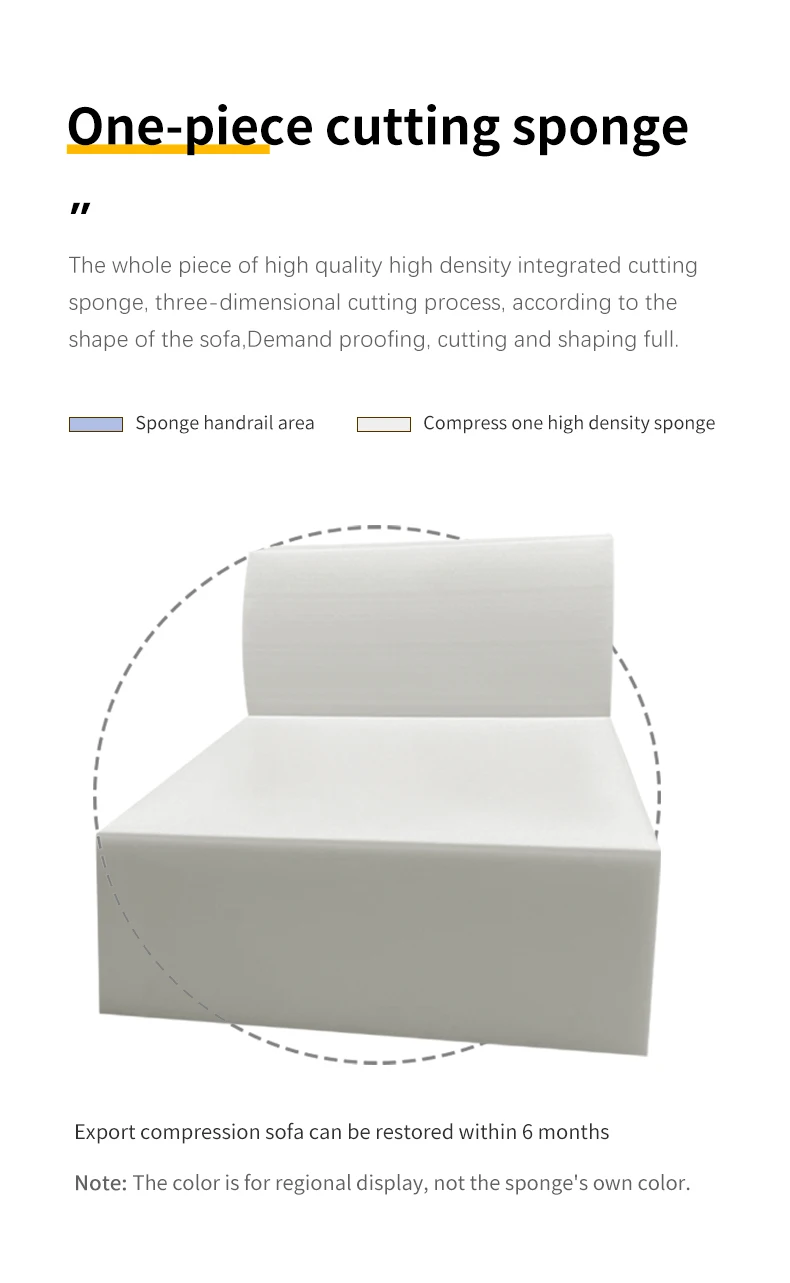 Factory Direct Modern Tufted Single Seat Sponge Fabric Compression Sofa for Large Villa Apartment Living Room Feature