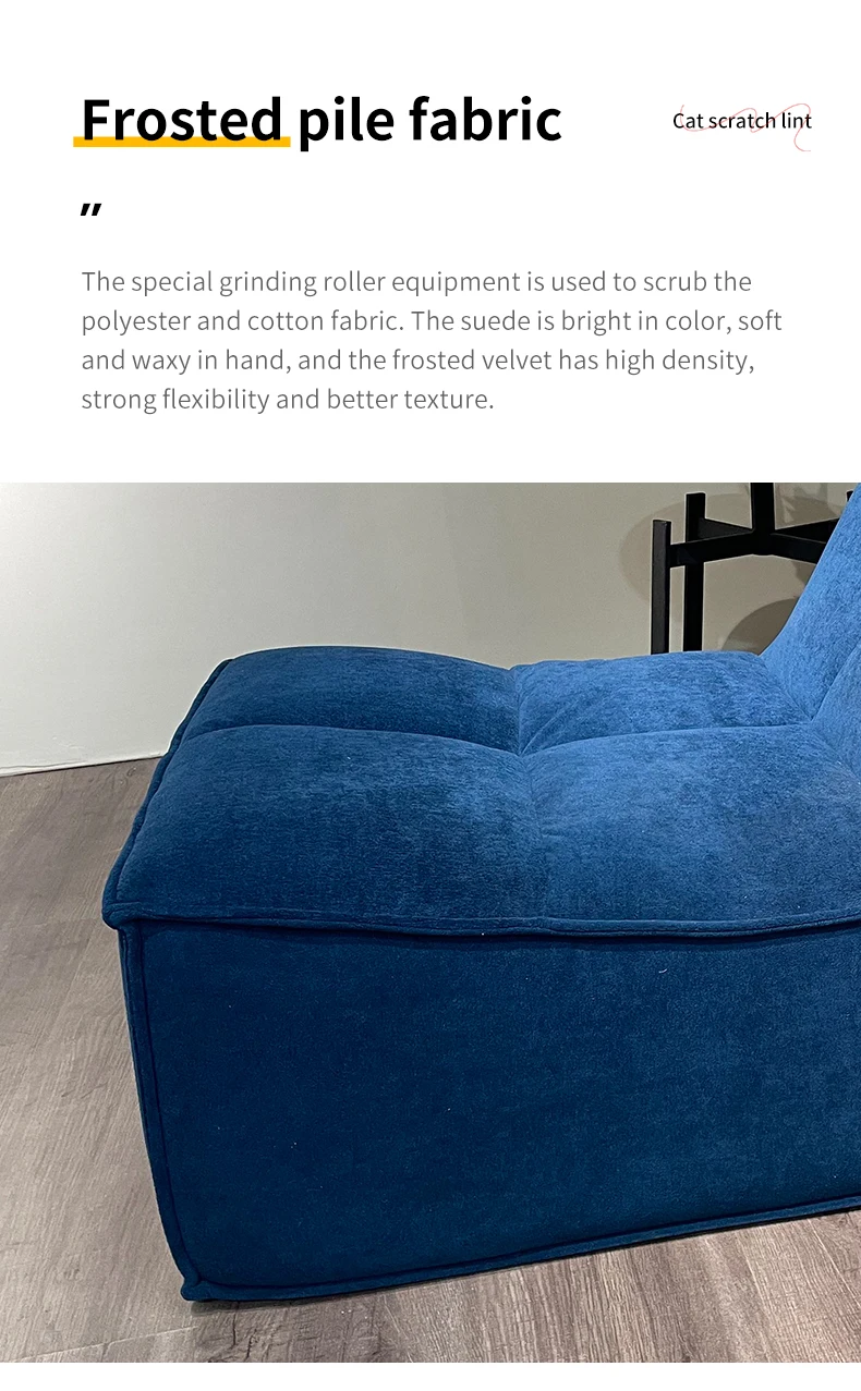 Luxury Modern Indoor Bean Bag Sofa Comfortable Fabric Upholstery with Lazy Design for Living Room Furniture or Villas Decor