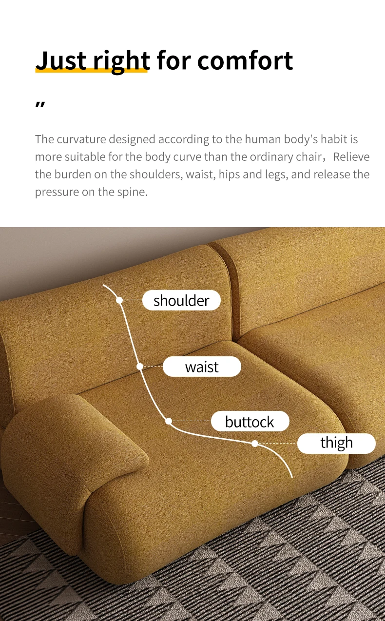 Convertible Sectional Sofa Bed Fabric Sponge Filled Apartment Use L-Shaped Frameless Boneless Compression Sofa Foldable