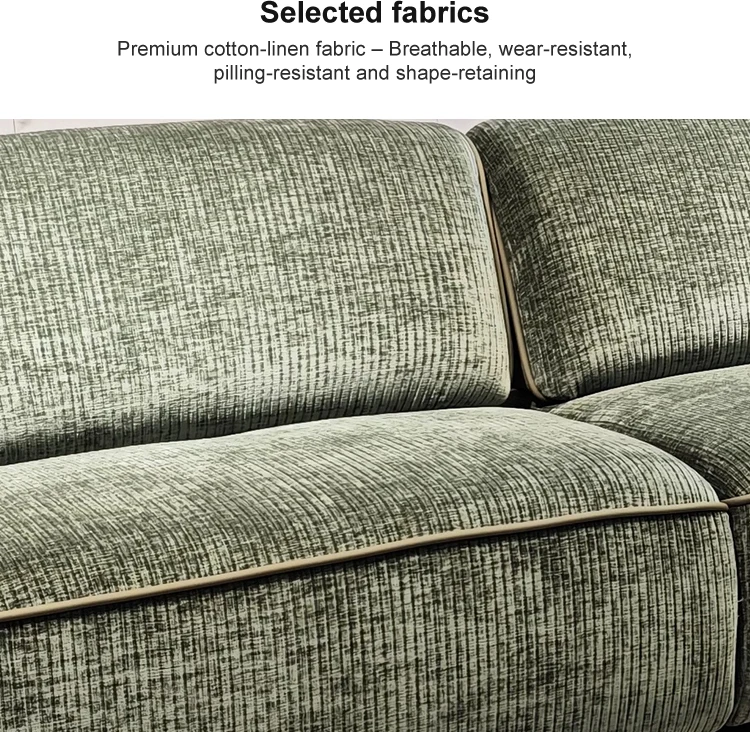 Italian Modern Minimalist Corner Sofa Chenille and Cloth Cover with Sponge Filling for Simplicity Living Room Furniture