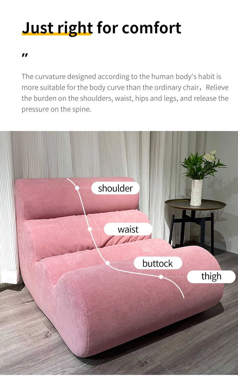 Minimalist One-Seater L-Shape Armless Cloth Sofa Removable Washable Cover Compression Vacuum Packaging Sponge Apartment Hotel