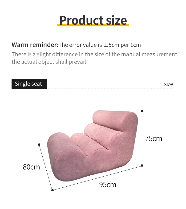 Minimalist One-Seater L-Shape Armless Cloth Sofa Removable Washable Cover Compression Vacuum Packaging Sponge Apartment Hotel