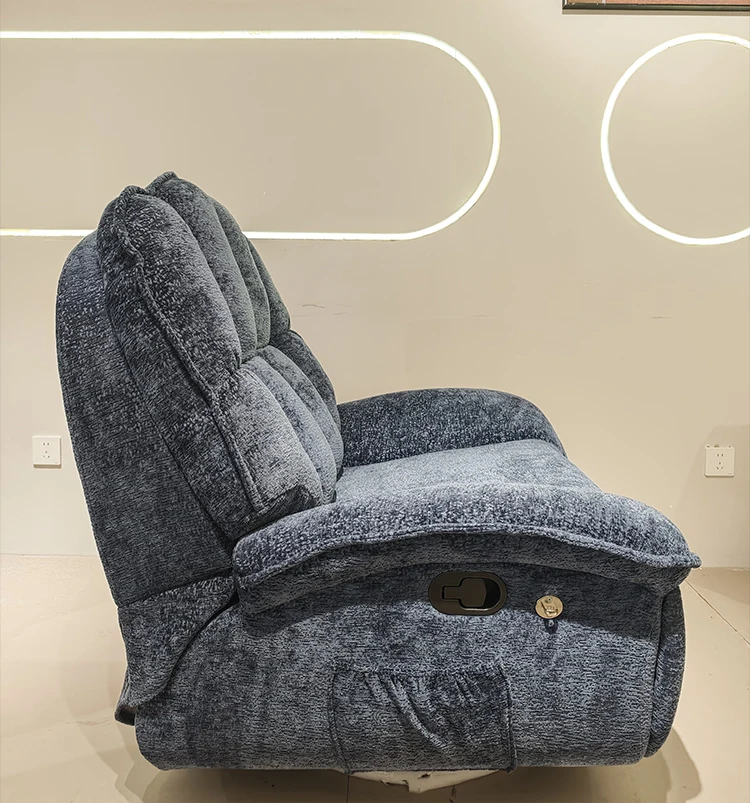 Modern Electric Single Seater Recliner Chair for Small Spaces Bean Bag Sofa with Rocking Sleeper & Cabin Functions for Bedroom