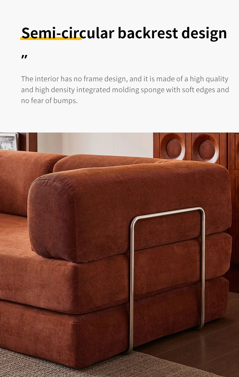 Simple Square Corner Folding Sofa Bed Fabric Compressed Convertible Extendable Living Room Decor Sofa