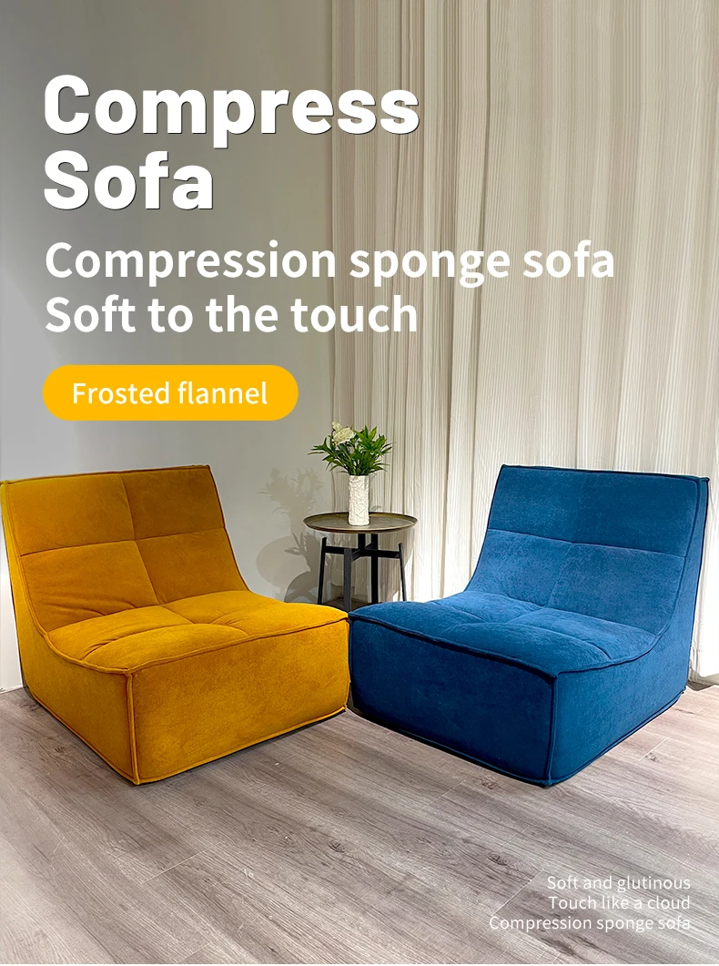 Luxury Modern Indoor Bean Bag Sofa Comfortable Fabric Upholstery with Lazy Design for Living Room Furniture or Villas Decor