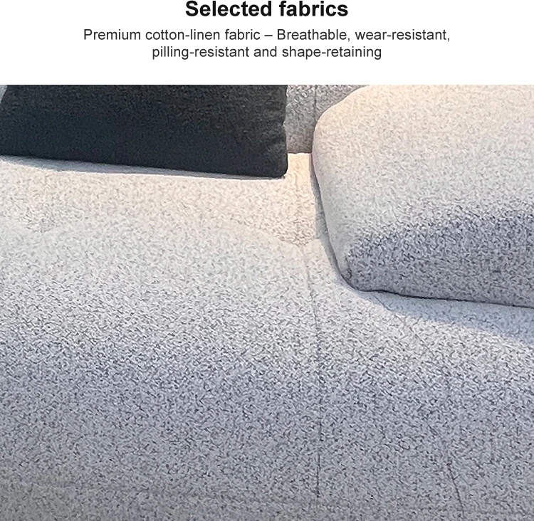 Italian Designer Minimalist Corner Two Seat Sponge Sofa Fabric Cover Customizable Wood Legs Elegant Living Room Decor for Hotel