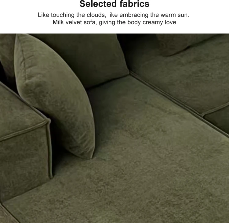 Customizable Convertible High-Density Foam L-Shape Modular Sectional Sofa Set Storage Woolen Cord Fabric Modern Apartment Hotels