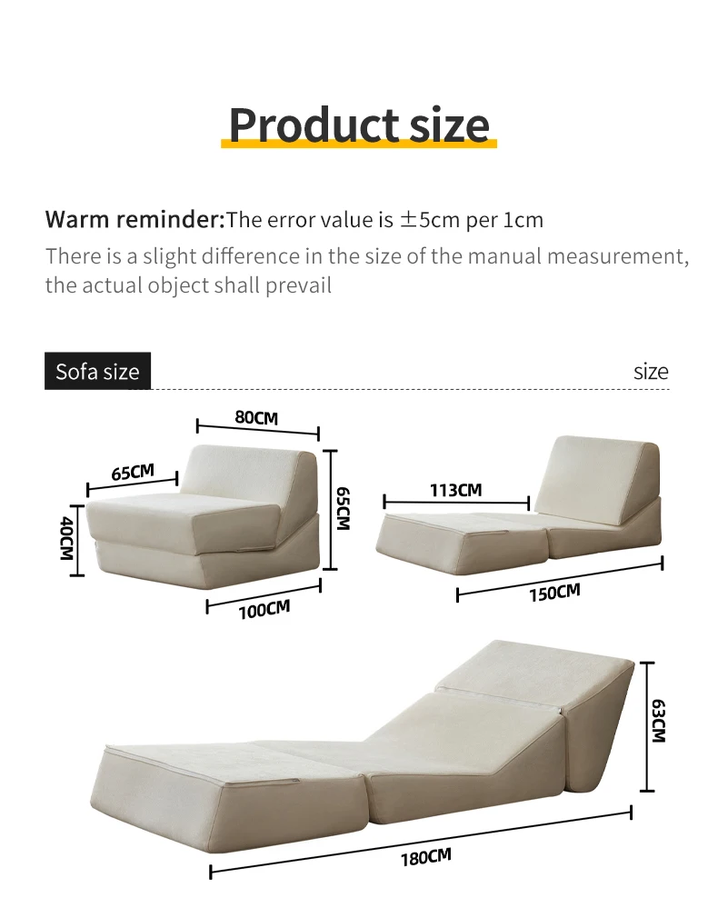 Living Room Minimalist Foldable Fabric L-Shape Sofa Bed Set with Storage Compressed Design-Sofa Chairs