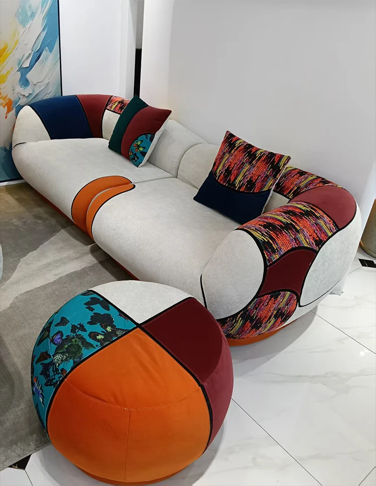 Hot Selling Nordic Modern Simple Leisure Couch Chair Latest Design Style Minimalist Fabric Special Shaped Living Room Sofa