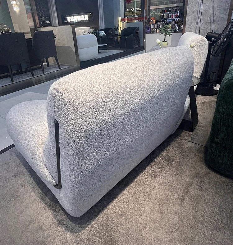 Italian Designer Minimalist Corner Two Seat Sponge Sofa Fabric Cover Customizable Wood Legs Elegant Living Room Decor for Hotel