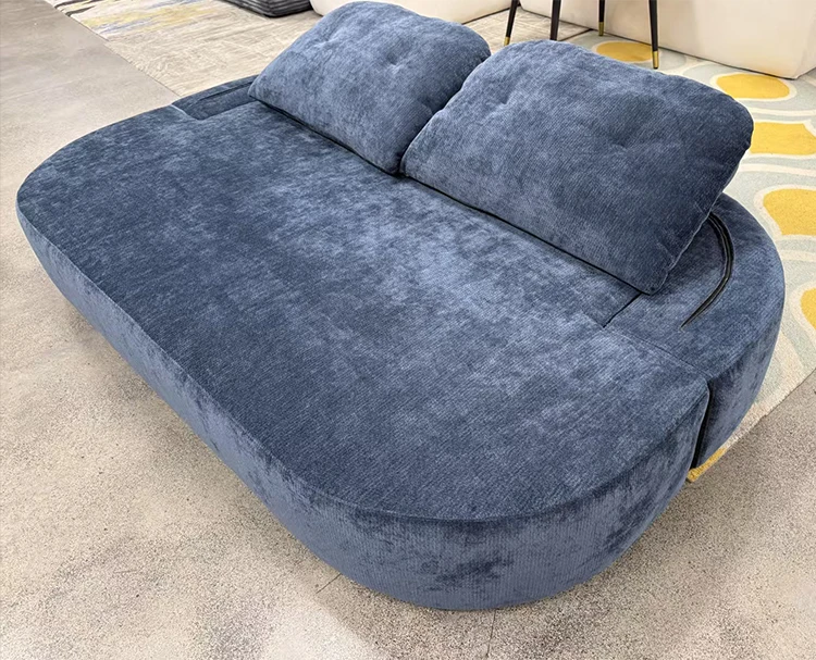 High Resilience Memory Foam Reclining Sofa Bed Set Anti-Wrinkle Flannel Fabric Minimalist Apartment Living Room School Villa