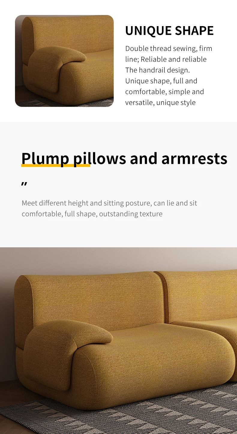 Convertible Sectional Sofa Bed Fabric Sponge Filled Apartment Use L-Shaped Frameless Boneless Compression Sofa Foldable