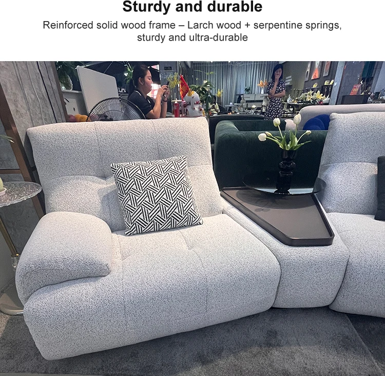 Italian Designer Minimalist Corner Two Seat Sponge Sofa Fabric Cover Customizable Wood Legs Elegant Living Room Decor for Hotel