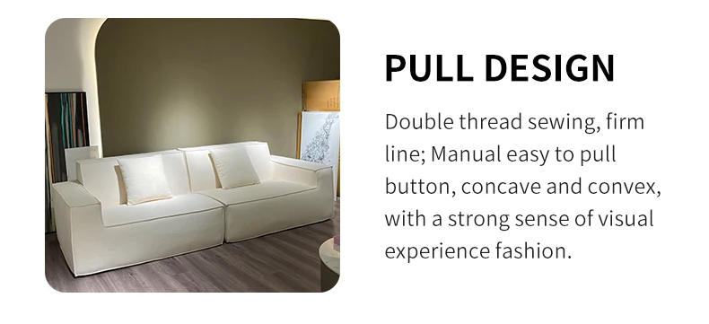 Modern Sectional Compression-Sealed Sofa Set for Hotel & Villa Stylish Living Room Furniture