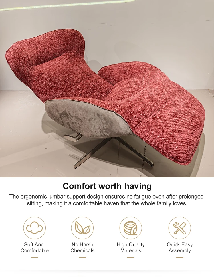 Fashionable Casual Zero Gravity Chair Extendable Reclining Chair for Home Leisure for Living Room Bedroom-Overseas Trend