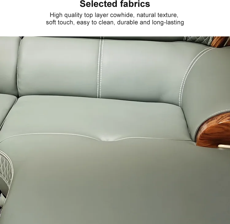 Customizable Antique Contemporary Microfiber Leather Sectional Sofa Set Comfortable for Villa Living Room & Office