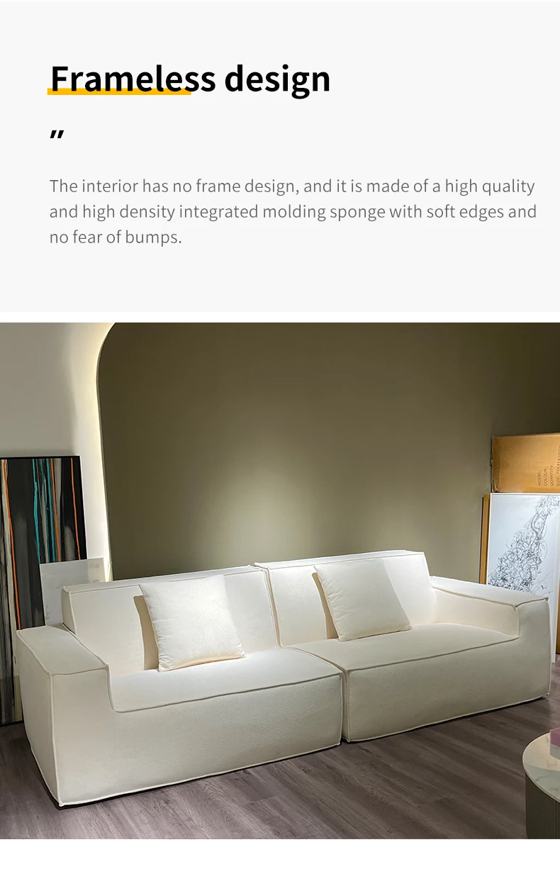 Modern Sectional Compression-Sealed Sofa Set for Hotel & Villa Stylish Living Room Furniture