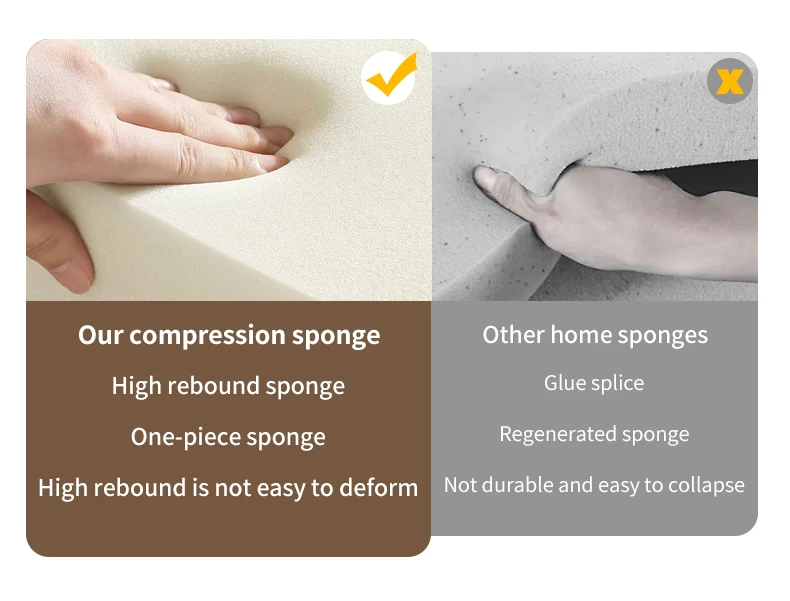 Modern Fabric Living Room Compression Sofa Set Tofu Block Sectional Design Height Density Sponge Vacuum Pack Compression Sofa