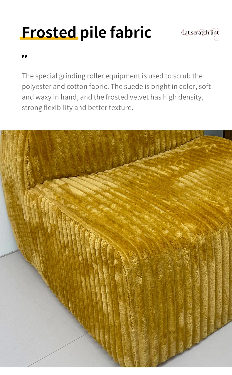 Modern Single Person Fabric Compression Sofa Chair L-Shape Minimalist Design Bedroom & Hotel Use Indoor Storage Furniture