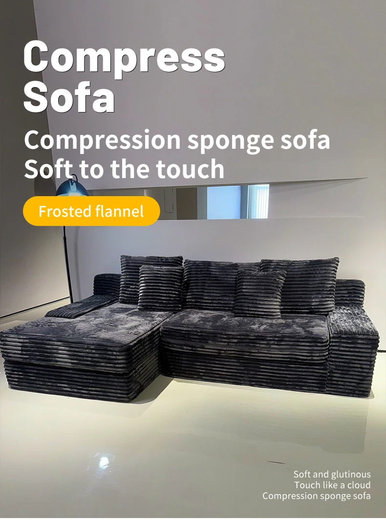 Modern New Design Modular Compressed Sofa Bed for Living Room Square Shape Wholesaled by Factory-for Apartment Mall and Villa