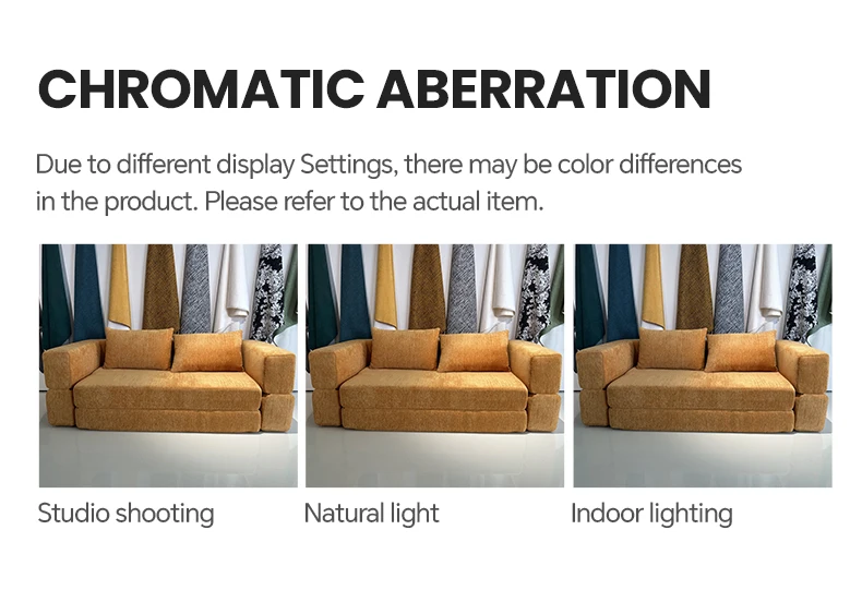 Convertible Chenille Minimalist Folding Sofa Modular Extendable Storage Washable Sponge Hotel Bedroom Living Room Use